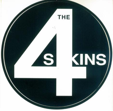 4 Skins rund Aufkleber